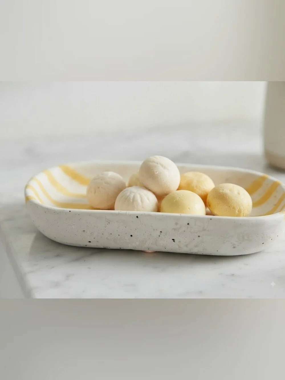 Striped Ceramic Bath Tray By Anthropologie